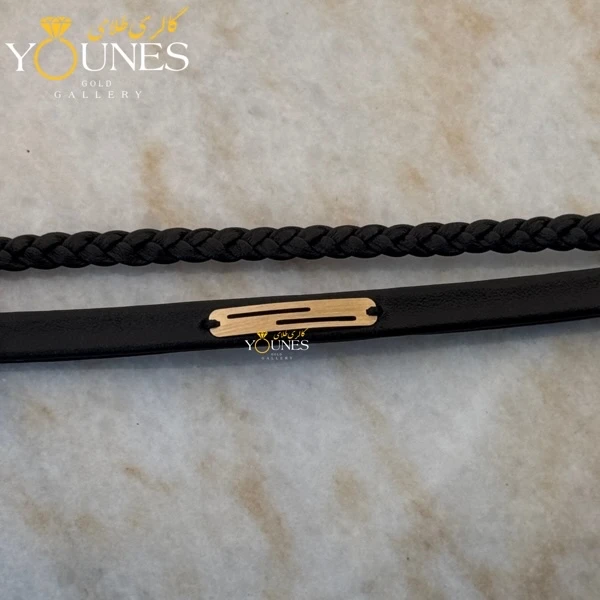 دستبند طلا چرم مردانه L112